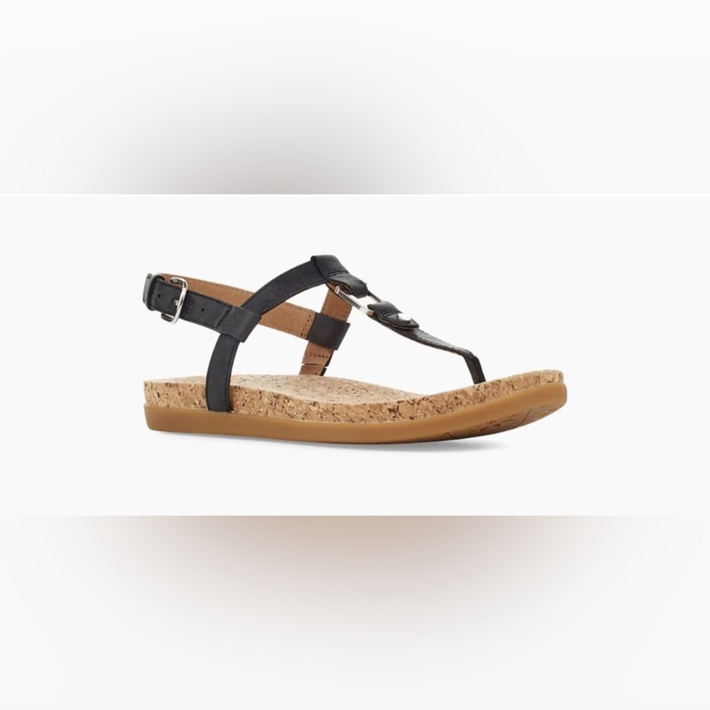 New UGG Aleigh Size 9 T-strap Sandals Black